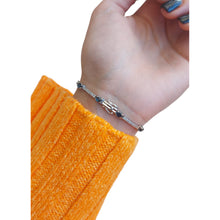 Load image into Gallery viewer, 14k white gold Tennis bracelet with brilliants and blue stones