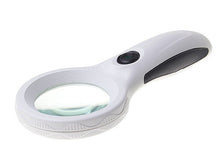 Load image into Gallery viewer, Reading Magnifier, 4x Magnification, 8 LED + UV Light, 60 mm Lens, White, Ref. 09064