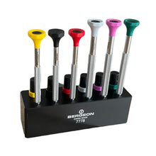 Load image into Gallery viewer, Bergeon 7778 watchmaker's stand with 6 screwdrivers with spare blades