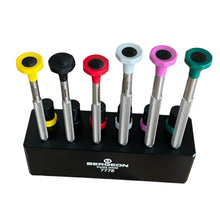Load image into Gallery viewer, Bergeon 7778 watchmaker's stand with 6 screwdrivers with spare blades