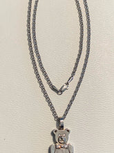 Load image into Gallery viewer, Charme Teddy Bear Pendant 14k White Gold with necklace jewelry for ladies