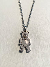 Load image into Gallery viewer, Charme Teddy Bear Pendant 14k White Gold with necklace jewelry for ladies