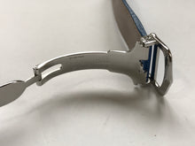Load image into Gallery viewer, Cartier blue leather strap with clasp 18mm