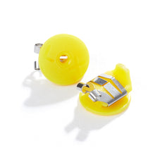 Load image into Gallery viewer, LOX classic locking earring backs yellow colour- 2 pairs