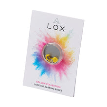 Load image into Gallery viewer, LOX classic locking earring backs yellow colour- 2 pairs