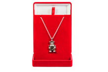 Load image into Gallery viewer, Charme Teddy Bear Pendant 14k White Gold with necklace jewelry for ladies