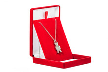 Load image into Gallery viewer, Charme Teddy Bear Pendant 14k White Gold with necklace jewelry for ladies
