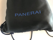 Load image into Gallery viewer, New Panerai large blue beach towel in travel storage bag