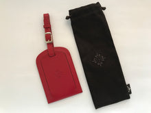 Load image into Gallery viewer, Rare Patek Philippe red leather tag holder for bag