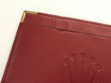 Load image into Gallery viewer, Vintage Rolex leather red card holder