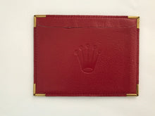 Load image into Gallery viewer, Vintage Rolex leather red card holder