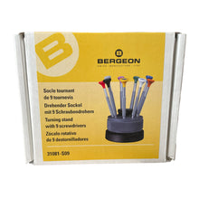 Load image into Gallery viewer, Bergeon 31081-S09 set of 9 screwdrivers with anodised aluminium body 0.50 to 2.50 mm