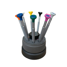 Load image into Gallery viewer, Bergeon 31081-S09 set of 9 screwdrivers with anodised aluminium body 0.50 to 2.50 mm