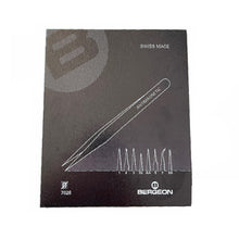 Load image into Gallery viewer, Bergeon 7026 set of 8 antimagnetic tweezers in wooden box