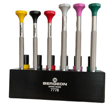 Load image into Gallery viewer, Bergeon 7778 stand with 6 screwdrivers with spare blades