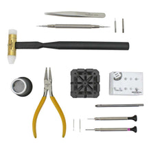 Load image into Gallery viewer, Bergeon 7813 speed service watchmaker kit for changing bracelets 15 tools