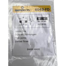 Load image into Gallery viewer, Bergeon No. 147 Rubber O-Ring Gaskets Pack of 2