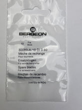 Load image into Gallery viewer, Bergeon 30080-A-10 DI 0.60 mm Steel Screwdriver Blades - Pack of 10