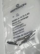 Load image into Gallery viewer, Bergeon 30080-A-10 DI 0.80 mm Steel Screwdriver Blades - Pack of 10