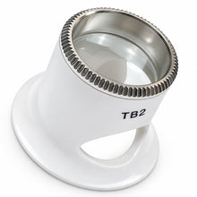 Load image into Gallery viewer, Bergeon 2611-TB-2 loupe, white, biconvex, ventilation port, magnification 5