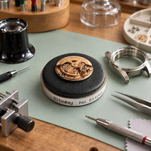 Load image into Gallery viewer, Boley watch black leather casing cushion 53 mm