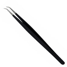 Load image into Gallery viewer, Buzzufy C14 coated curved tweezer, non-magnetic for jewellers and watchmakers, 145mm