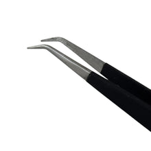 Load image into Gallery viewer, Buzzufy C14 coated curved tweezer, non-magnetic for jewellers and watchmakers, 145mm