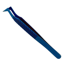 Load image into Gallery viewer, Buzzufy C15 curved blue tweezer, non-magnetic for watchmakers and jewellers, 110mm