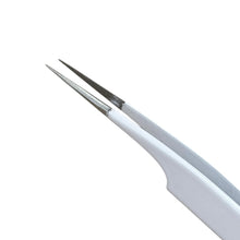 Load image into Gallery viewer, Buzzufy C17 white coated tweezer for watch parts, non-magnetic, 120mm