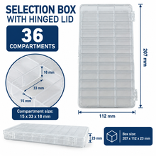 Load image into Gallery viewer, Selection box with hinged lid 36 compartments
