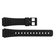 Load image into Gallery viewer, Casio plastic black watch strap 71604002 for F-91W, F-94, F-105W, 18 mm