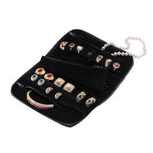 Load image into Gallery viewer, Connoisseurs leather black jewellery clutch CONN1055