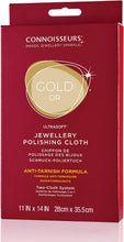 Load image into Gallery viewer, Connoisseurs Gold Jewellery Cleaning Cloth Ultrasoft Polishing Cloths to Clean, Buff & Restore Shine CONN738