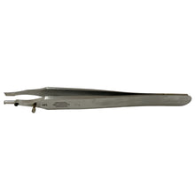 Load image into Gallery viewer, Dumont tweezer Type 9/2, for Breguet hairspring spiral, wide execution, stainless steel-carbon, 110 mm