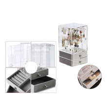 Load image into Gallery viewer, Gugita Elegant Transparent Grey Jewellery Organiser and Display Box