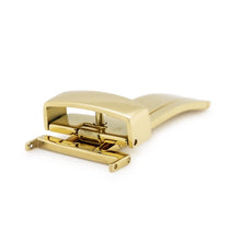Load image into Gallery viewer, Folding clasps for watch leather straps, gold plated, 14 mm