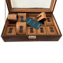Load image into Gallery viewer, Friedrich 23 brown leather watch box for 10 watches
