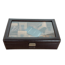 Load image into Gallery viewer, Friedrich 23 brown leather watch box for 10 watches
