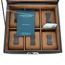 Load image into Gallery viewer, Friedrich 23 brown leather watch box for 6 watches
