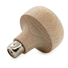 Load image into Gallery viewer, Graver handle, unlacquered, mushroom shape flattened, Ø 34 mm, length 35 mm