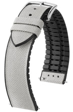 Load image into Gallery viewer, Hirsch Arne grey/silver watch strap 18 mm 0925094030-2-18
