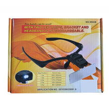 Load image into Gallery viewer, Headlamp magnifier eyeglasses torch LED with 4 lens