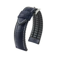 Load image into Gallery viewer, Hirsch George L Blue Calf Leather Watch Strap 22 mm