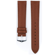 Load image into Gallery viewer, Hirsch Kansas Golden brown Buffalo calf leather watch strap 18 mm 01502070-2-18