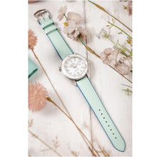 Load image into Gallery viewer, Hirsch LINDSEY light blue, Tiffany leather & rubber watch strap 18mm 0928302181-2-18