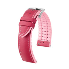 Load image into Gallery viewer, Hirsch LINDSEY pink, rose ladies leather & rubber watch strap 18mm 0922202125-2-18
