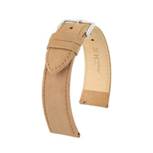 Load image into Gallery viewer, Hirsch Osiris Nubuk beige calf leather watch strap, 18 mm, 03433090-2-18