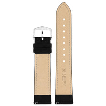 Load image into Gallery viewer, Hirsch Osiris Nubuk black calf leather watch strap, 20 mm, 03433050-2-20