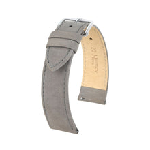 Load image into Gallery viewer, Hirsch Osiris Nubuk grey calf leather watch strap, 20 mm, 03433030-2-20