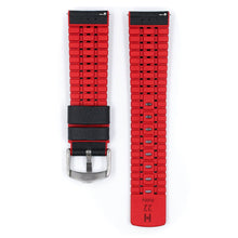 Load image into Gallery viewer, Hirsch Robby L black and red calf leather watch strap 24 mm 0912094050-4-24